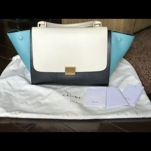 Celine Small Trapeze Tricolor